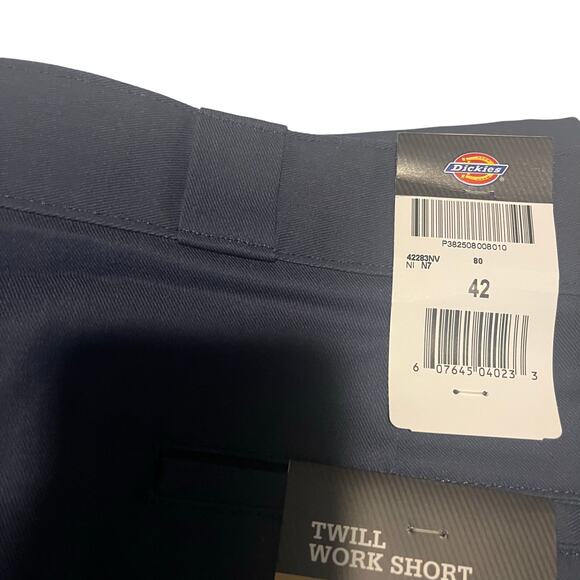 Dickies Mens 42283 13" flat front loose fit multipocket navy blue Uniform Short - Picture 6 of 7
